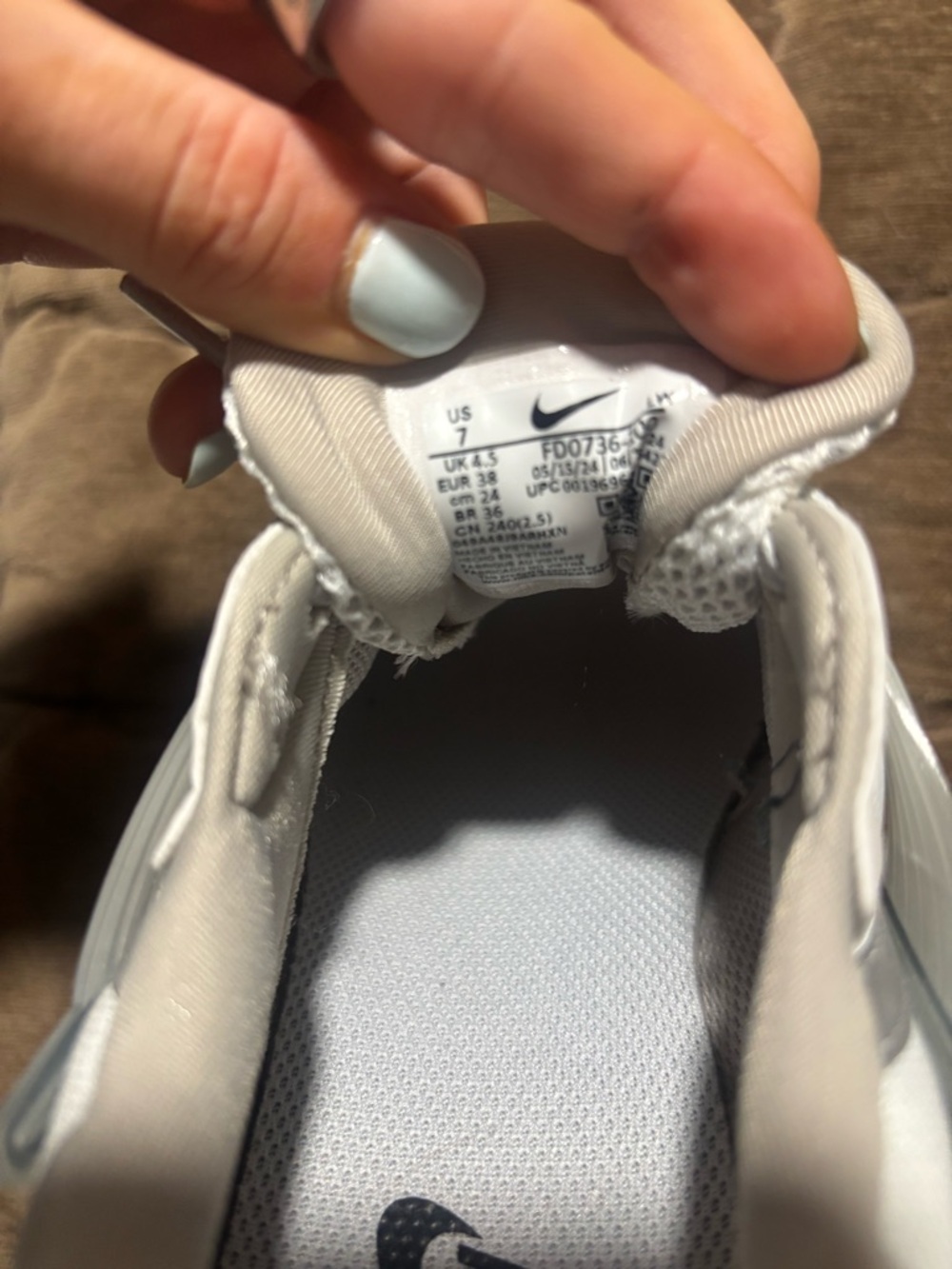 Nike V2K Run Sneakers in White and Black - Picture 5 of 5